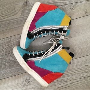 Giuseppe Zanotti Multi Colour Wedge Sneakers
